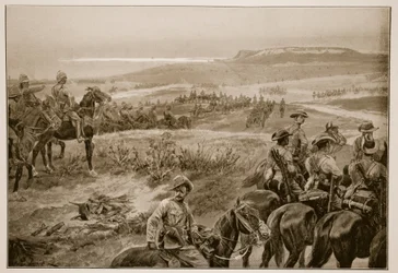 Une reconnaissance en force avec la cavalerie du général French près de Colesberg